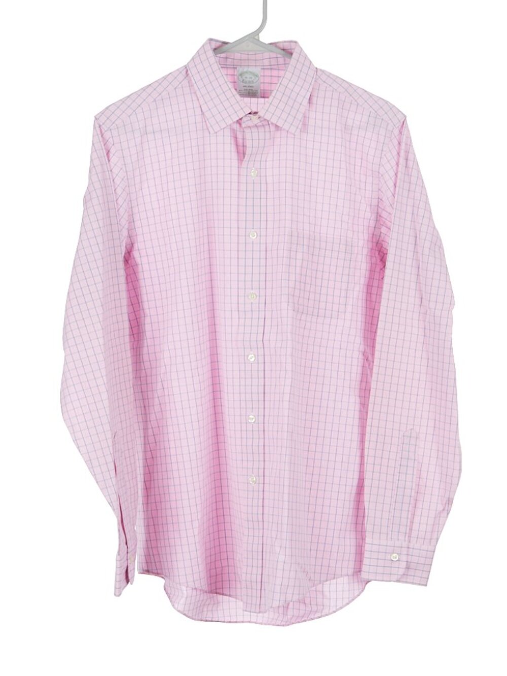 Brooks Brothers Milano Supima Cotton Lycra Button Up Shirt Pink Men's 16-35 - Picture 1 of 5